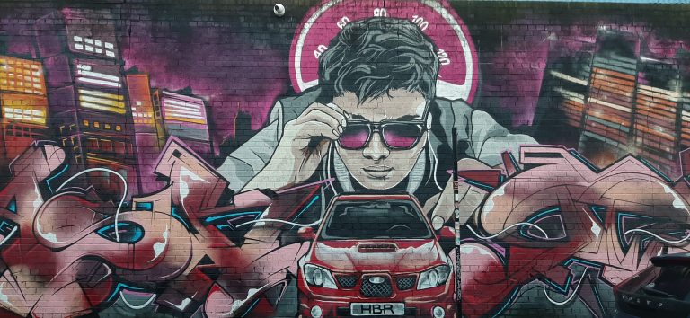 One of the many pieces of street art to see, which is one of the top things to do in Digbeth.