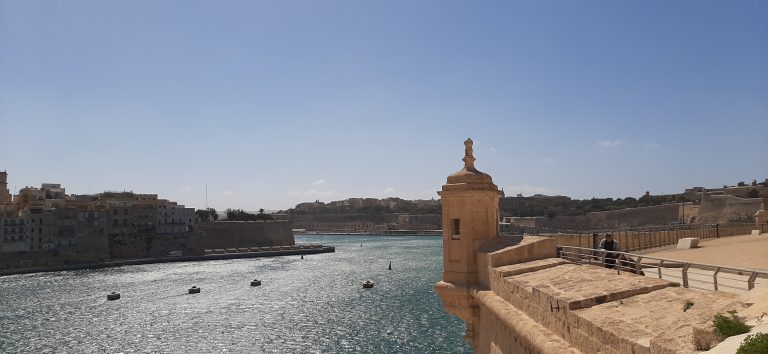 Birgu, one of the 'three cities' which is a good place to stay in Malta without a car.