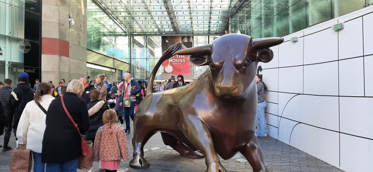 The Bullring Shopping centre, where shopping is a great thing to do alone when in Birmingham.