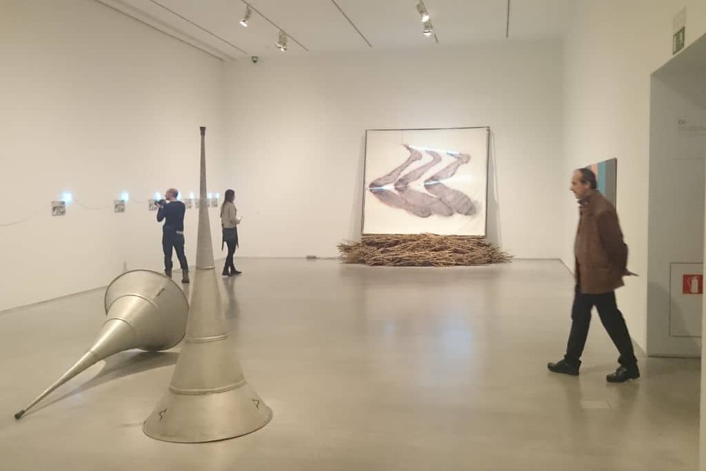 Modern art on display at the Sofia Reina museum, Madrid.