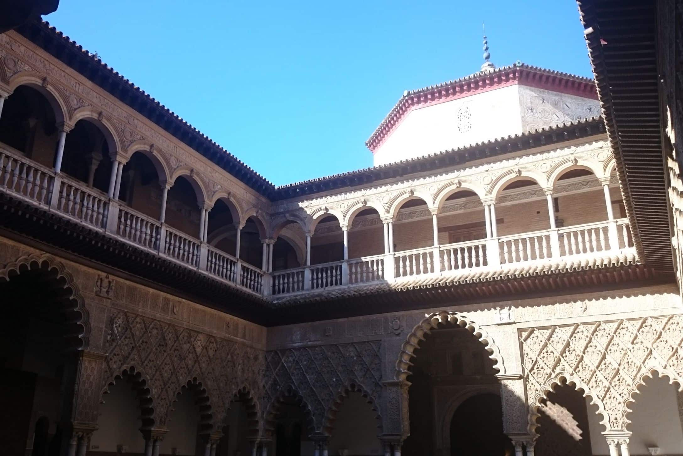 An example of the Moorish architecture at the Royal Alcazar of Seville.