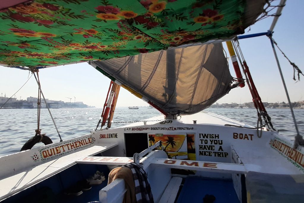 Not much space on my felucca boat.