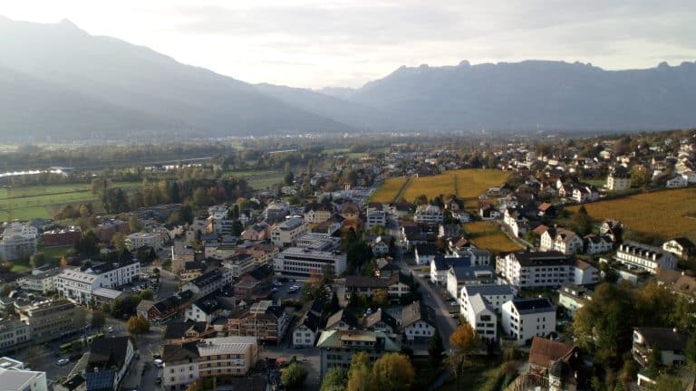 Outstanding views of Vaduz, Liechtenstein.
