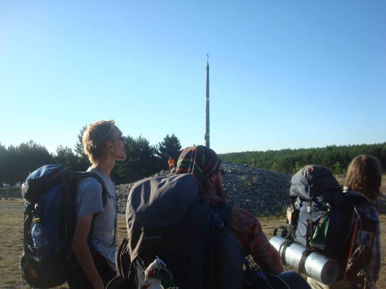 Me with friends I made when walking the Camino de Santiago alone.