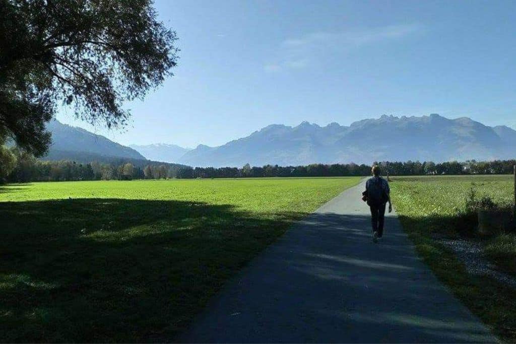 Me hiking across Liechtenstein in just one day. 