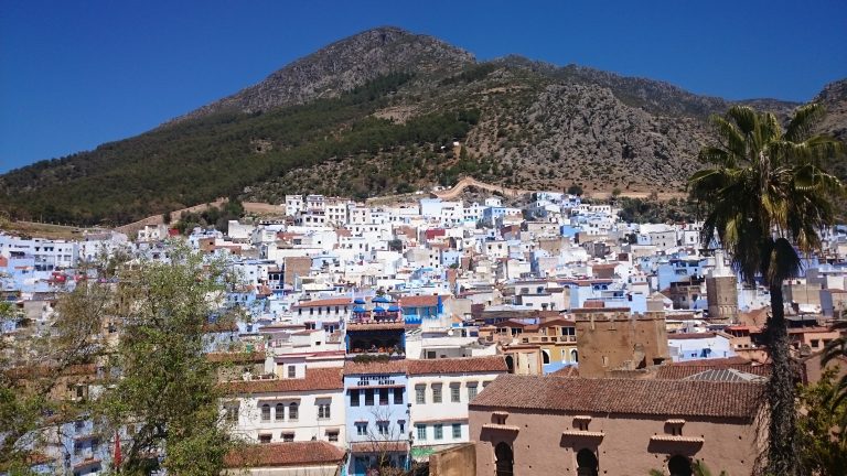 A panoramic view of the city, which you can get to see during your one day in Chefchaouen.