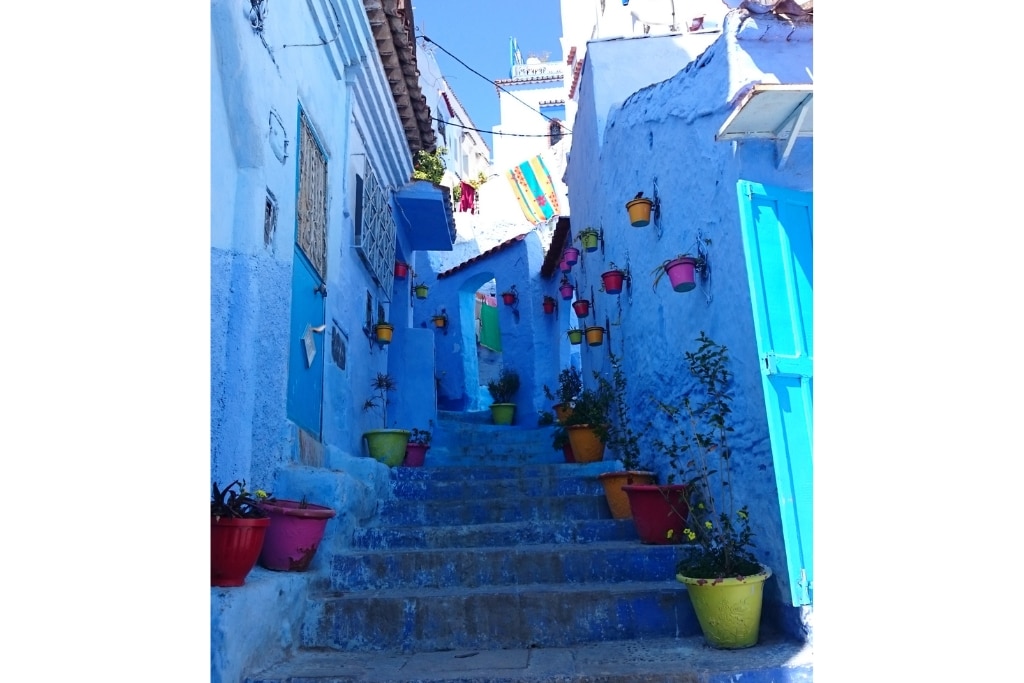 The majestic blue buildings in Chefchaouen. 