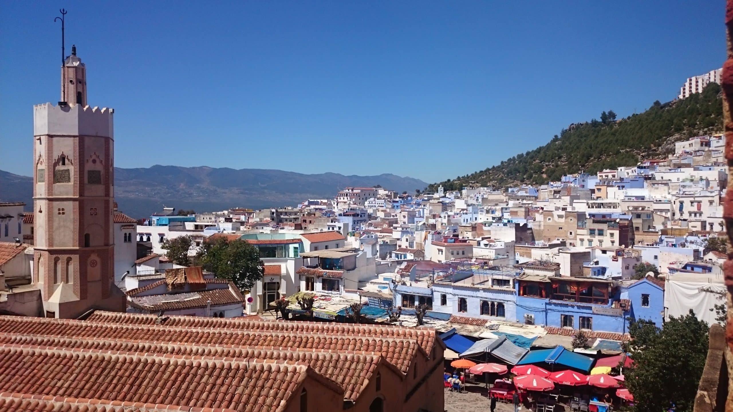 The stunning Chefchaouen skyline, an amazing place to visit in Morocco in winter.