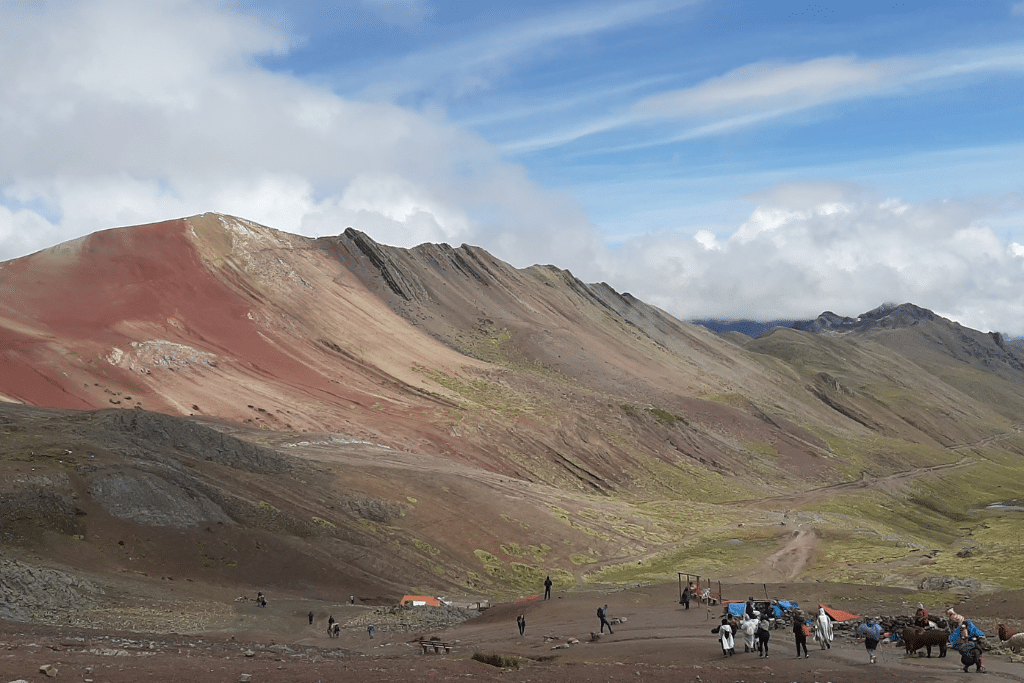 The Red Mountain is on the left-hand side of the photo.