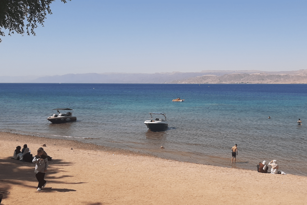 Lovely, clear blue waters at Aqaba.
