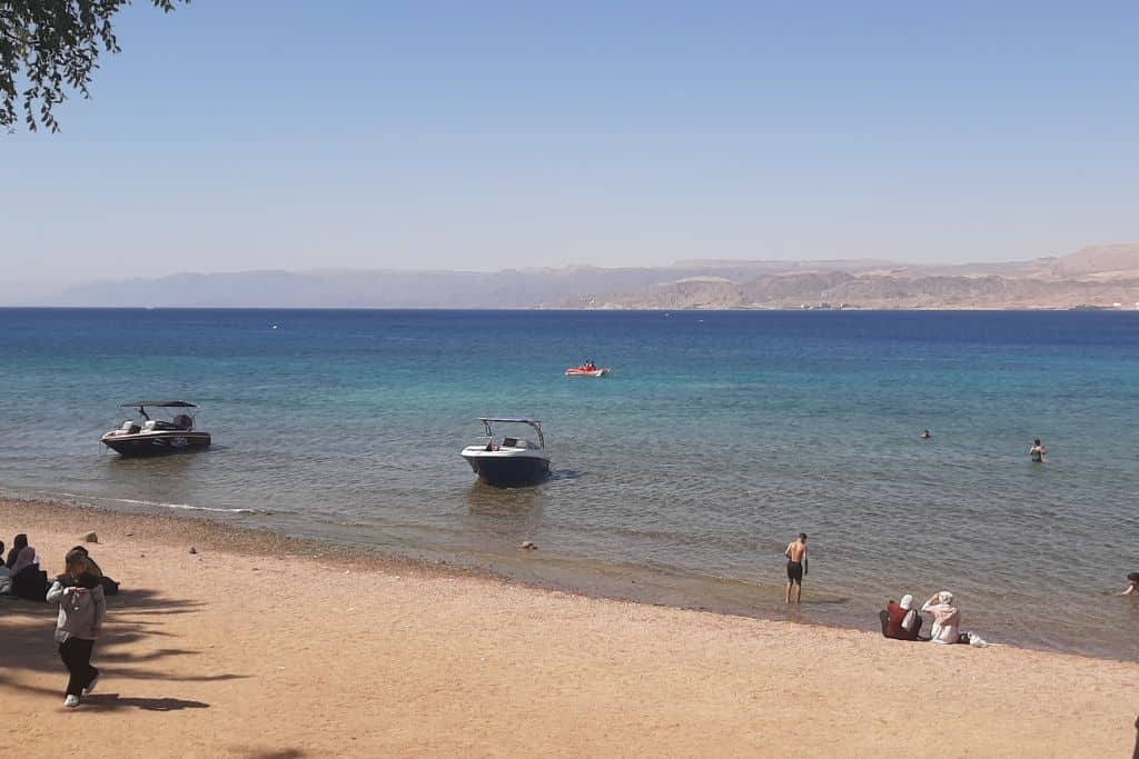 Aqaba's public beach, a nice place to relax.