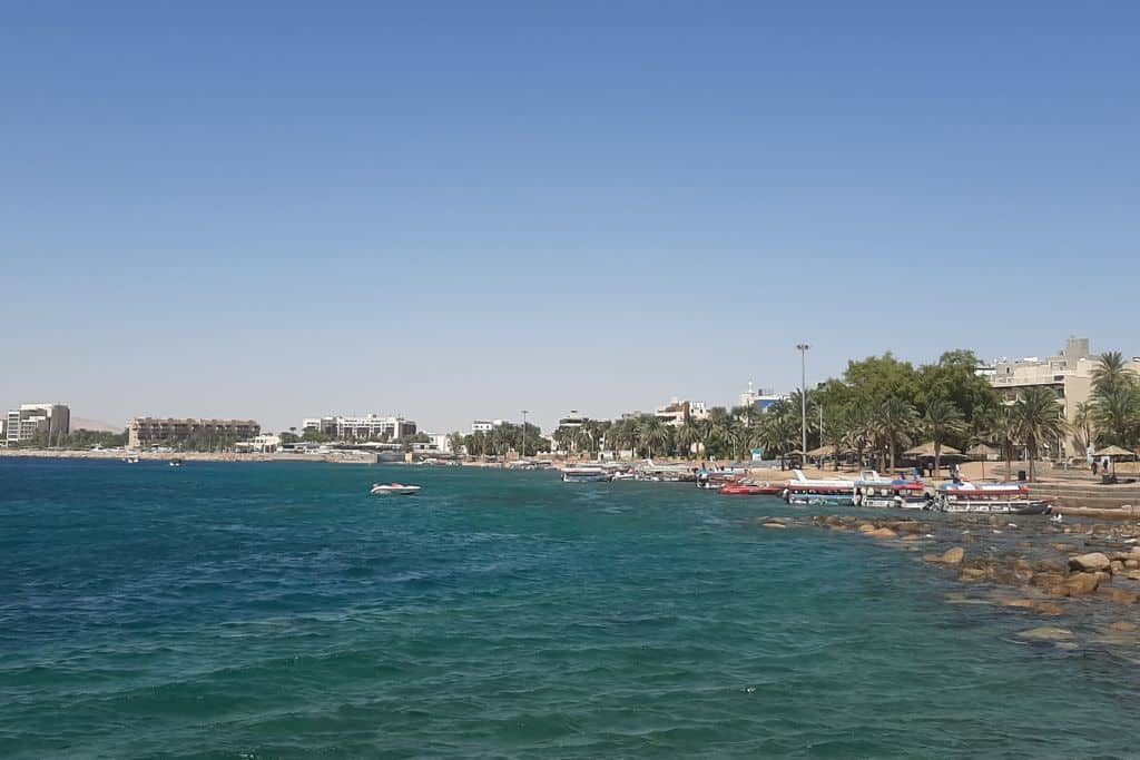 The beach coast of Aqaba.