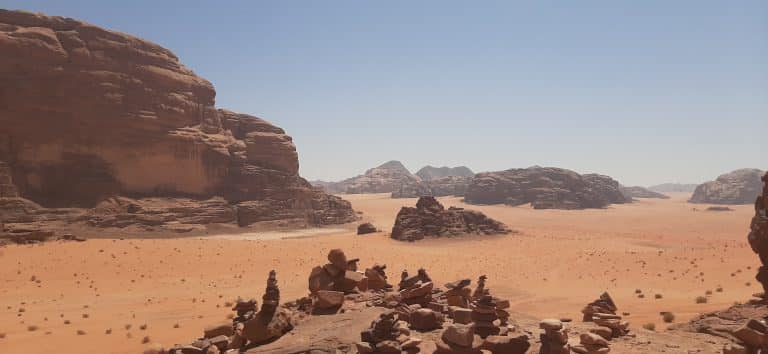 Views of Wadi Rum from Lawrence's House, detailed more in this guide.