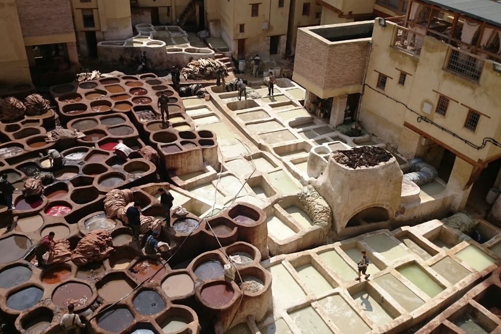 The famous Chouara Tannery in Fes.