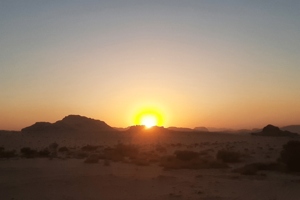 A memorable sunset at Um Sabatah, Wadi Rum.