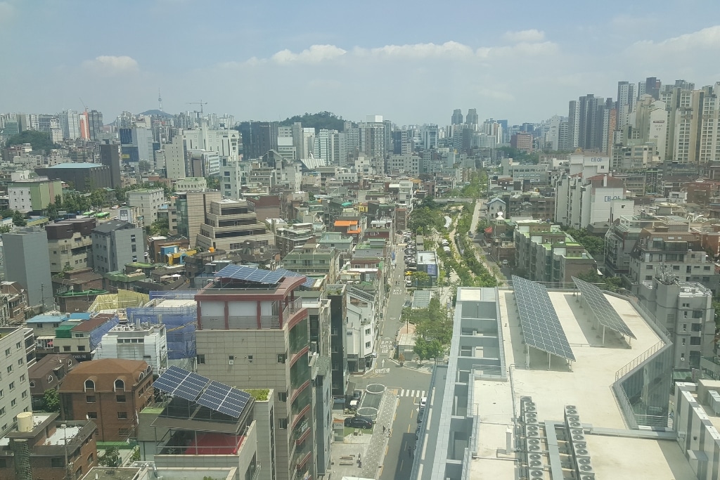 Views of Hongdae, Seoul, during summer.