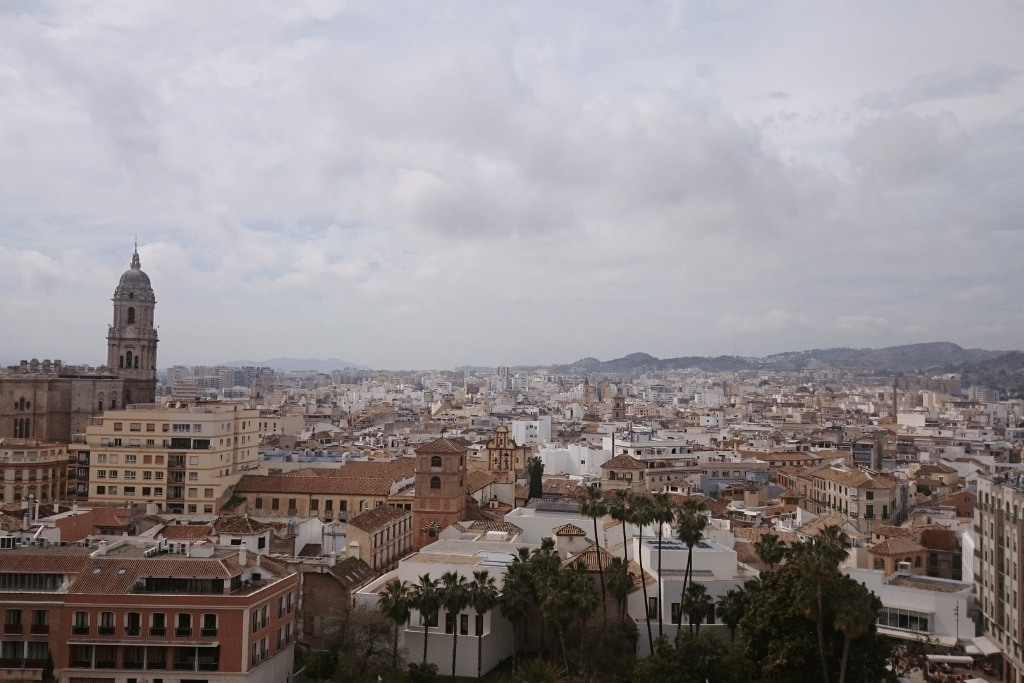 The cityscape of Malaga, Spain.